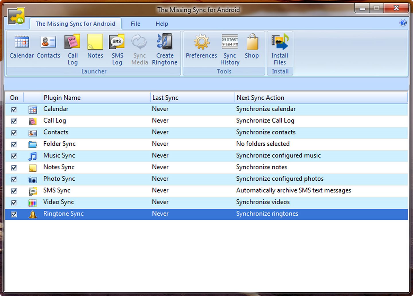 File Sync Software Screenshot