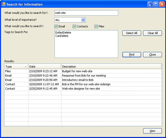 MissingLink Project Management, Productivity Software Screenshot