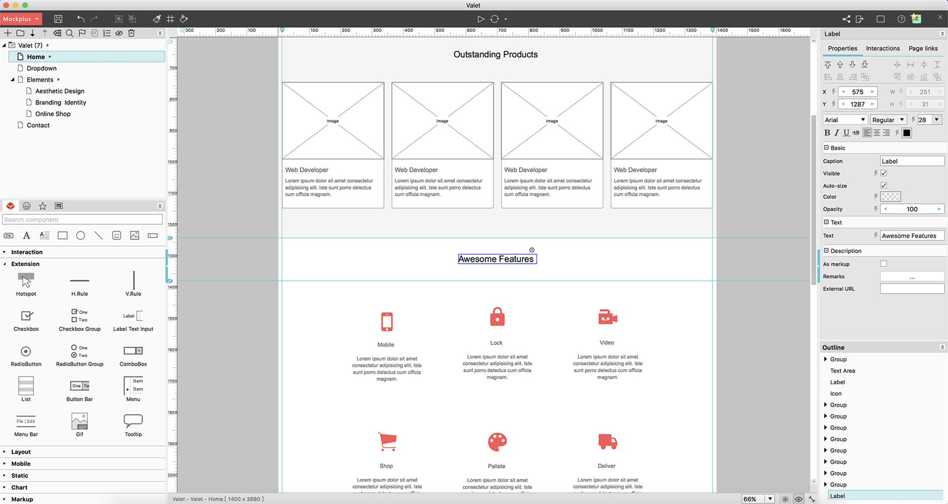 Mockplus, Development Software Screenshot