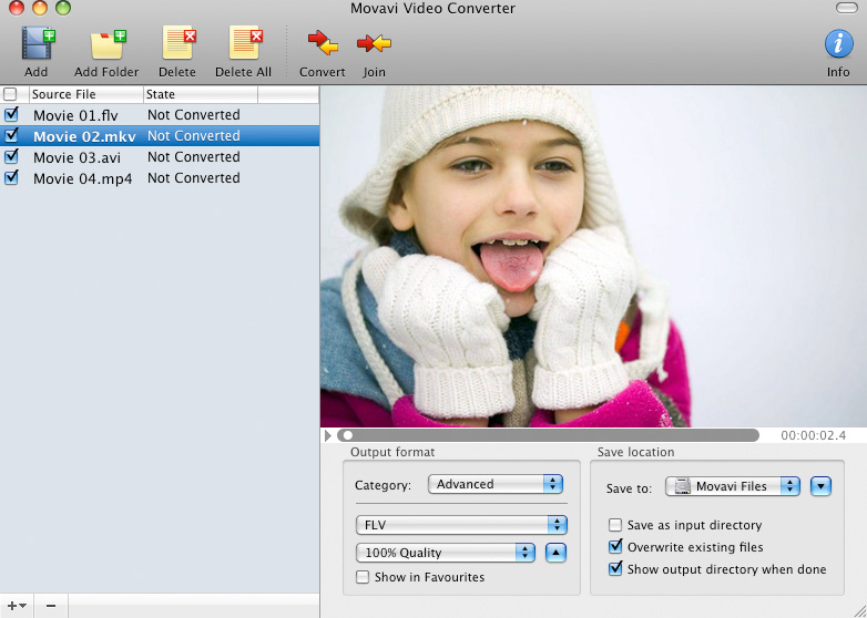Movavi Video Converter for Mac - Personal Screenshot