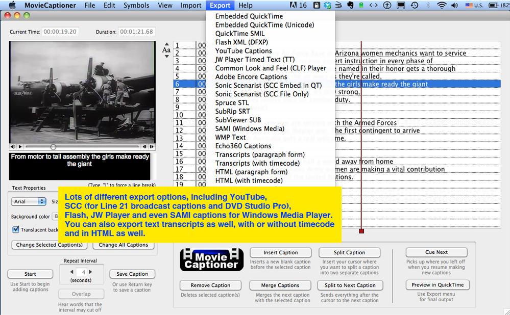 Online Video Software Screenshot