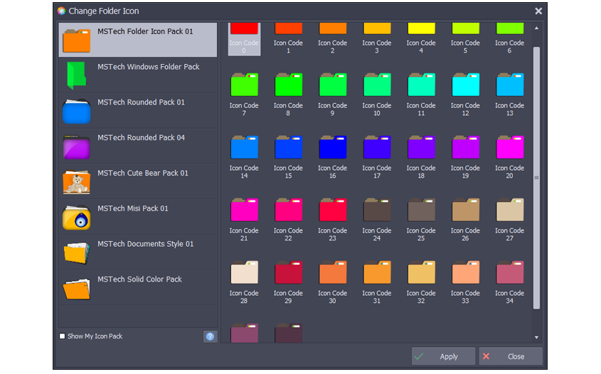 MSTech Folder Icon Pro Screenshot
