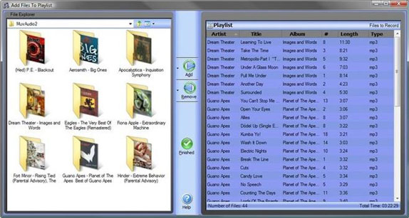 MuvAudio2, Audio Conversion Software Screenshot