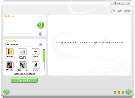 muveeNow, Slideshow Software Screenshot