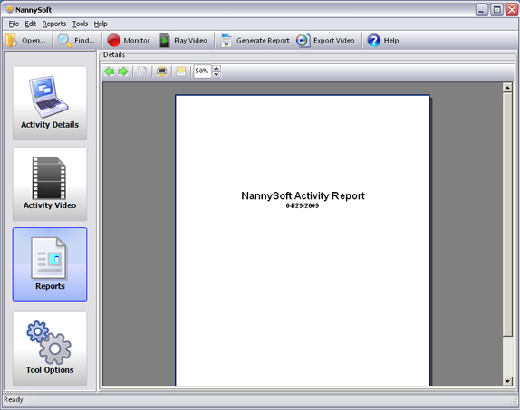 Activity Monitoring Software, NannySoft Screenshot