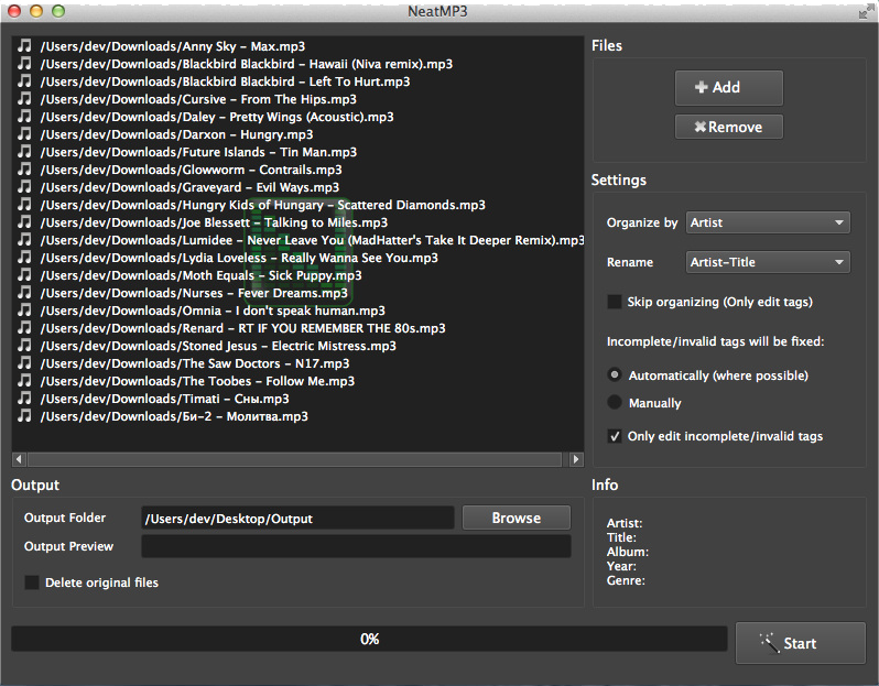 NeatMP3 Pro, MP3 Tag Editing Software Screenshot