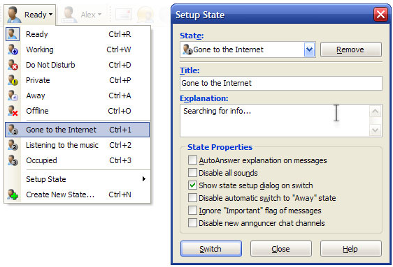 Internet Software, Network Assistant Screenshot