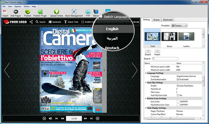 PDF Conversion Software, Next FlipBook Maker Pro for Windows Screenshot