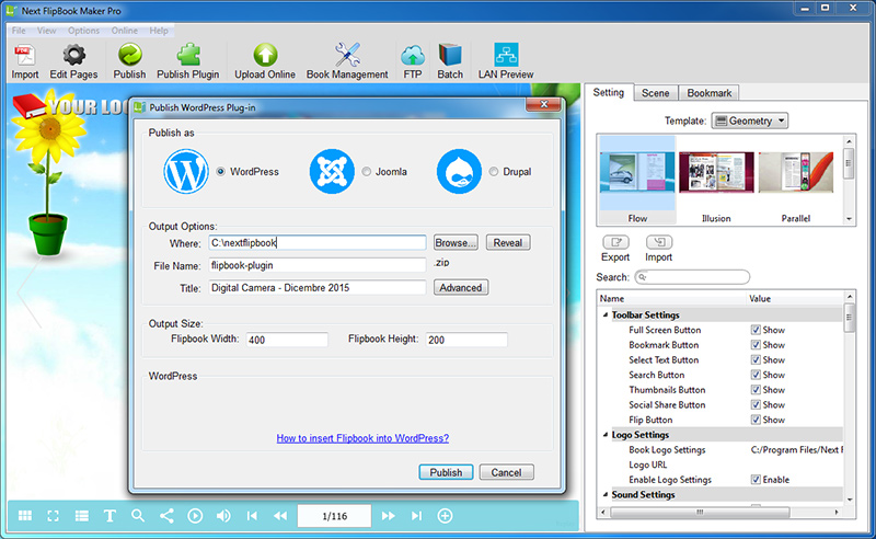Next FlipBook Maker Pro for Windows, Business & Finance Software, PDF Conversion Software Screenshot