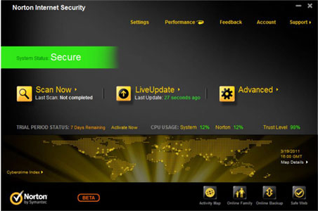 Norton Internet Security 2013 Screenshot
