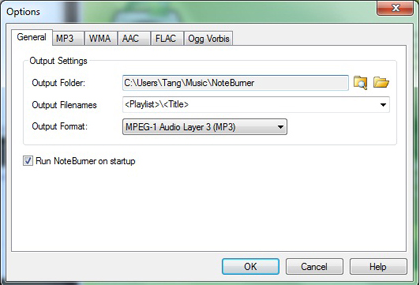 Noteburner Audio Converter, Audio Conversion Software Screenshot