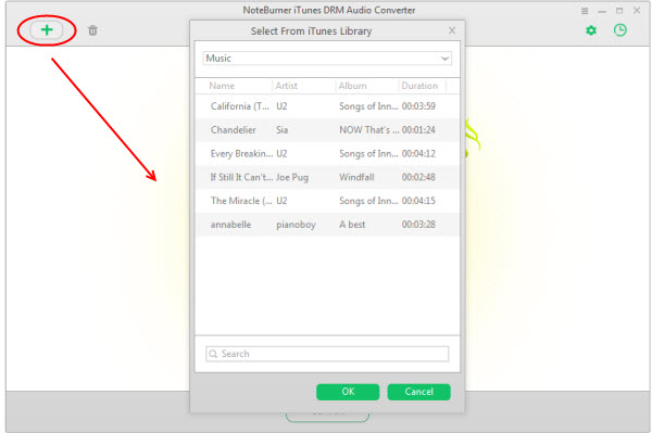 NoteBurner iTunes DRM Audio Converter, Audio Conversion Software Screenshot