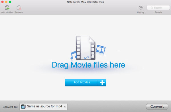 NoteBurner M4V Converter Plus for Mac Screenshot