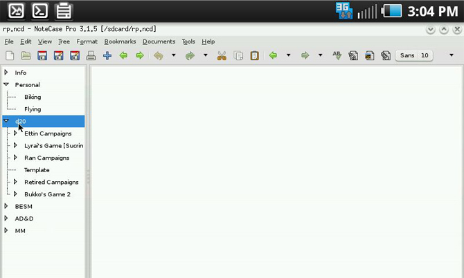 To-Do List Software, NoteCase Pro Screenshot