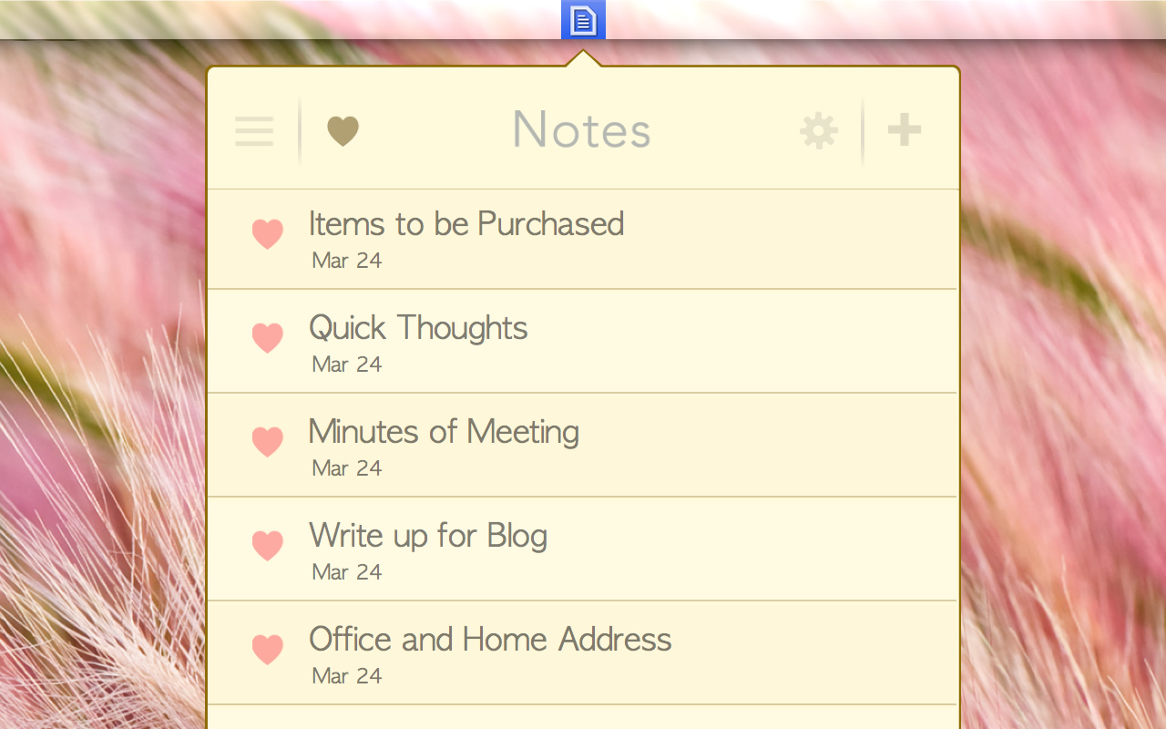 Notes+, Notes Software Screenshot