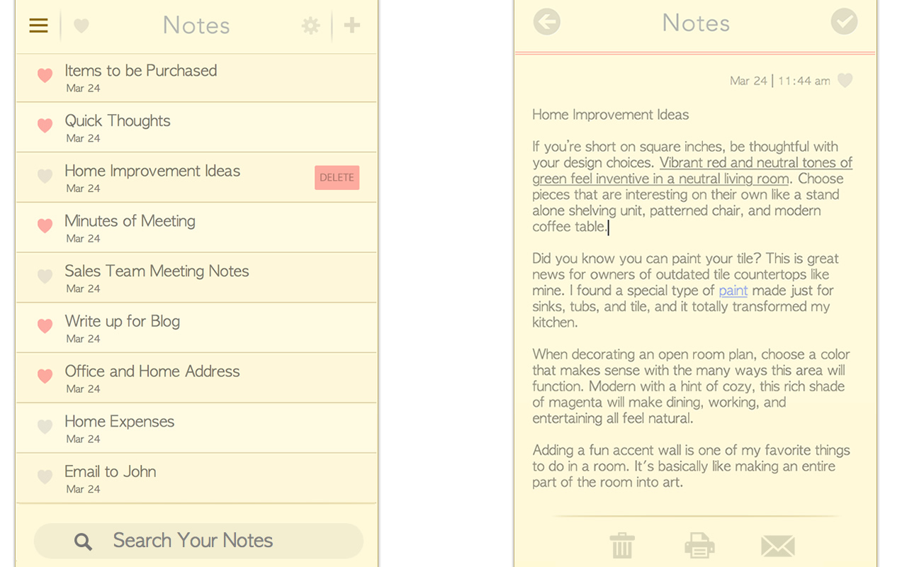 Notes Software, Notes+ Screenshot