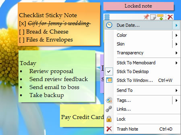 NoteZilla, Notes Software Screenshot