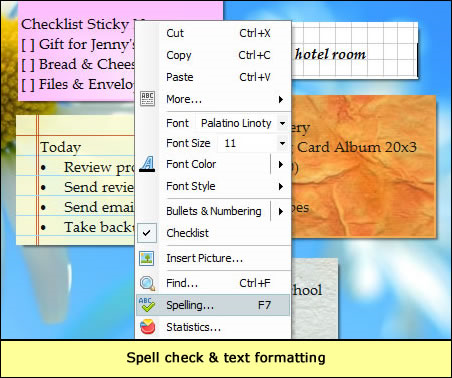 Notezilla 8, Notes Software Screenshot