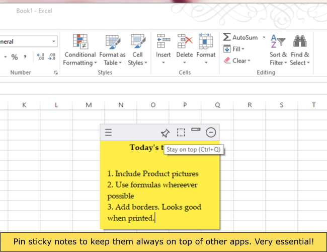 Productivity Software, Notezilla Screenshot