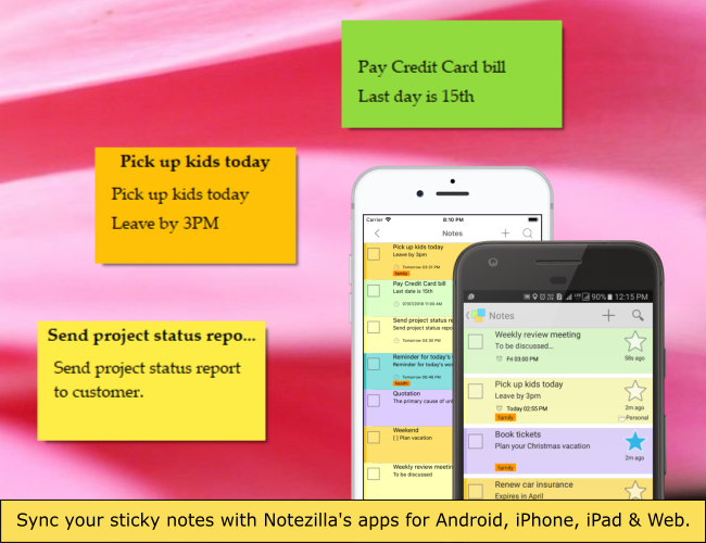 Notezilla, Productivity Software, Notes Software Screenshot