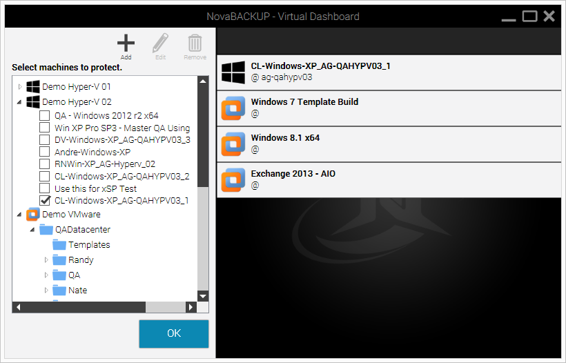 NovaBACKUP 12.1, Security Software Screenshot