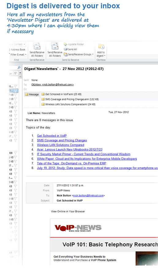 OKInbox, Email Tools Software Screenshot