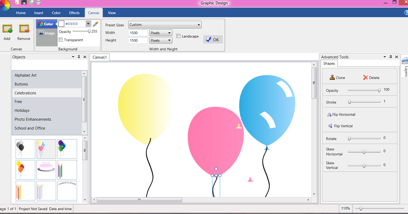 Olympia Graphic Design, Graphic Design Software Screenshot