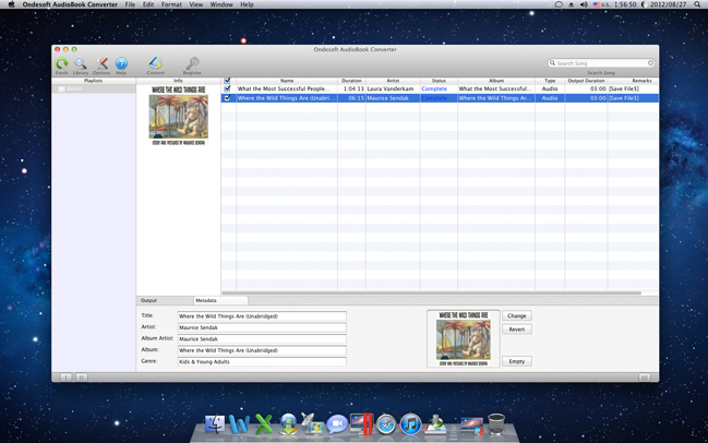 Ondesoft AudioBook Converter for Mac, Audio Software Screenshot