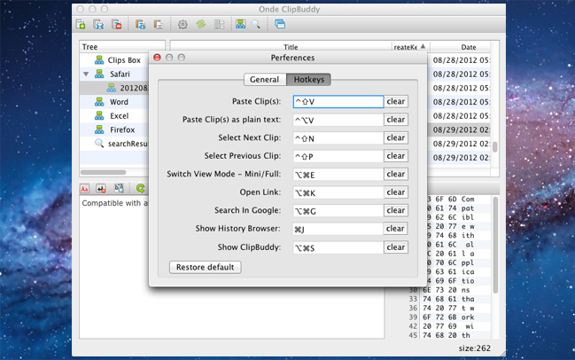 Clipboard Software, Ondesoft ClipBuddy for Mac Screenshot