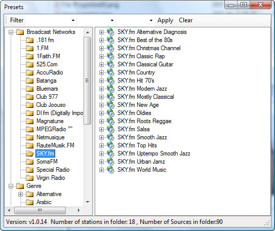 Online Radio Tuner, Audio Software Screenshot