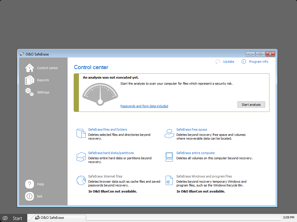 O&O BlueCon 16 Admin Edition, Software Utilities Screenshot