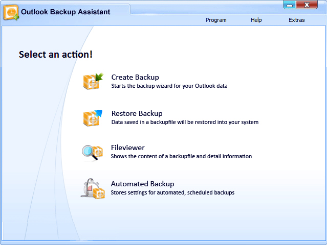Outlook Backup Assistant 7 Screenshot