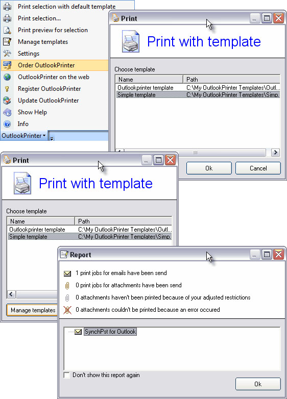 OutlookPrinter Screenshot