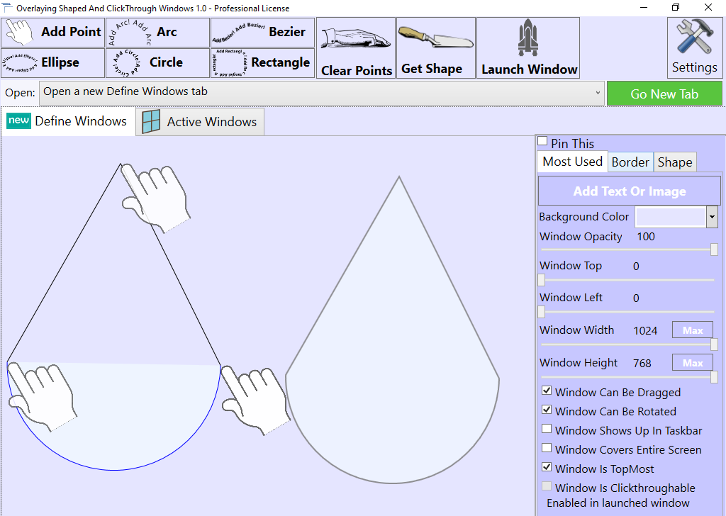 Desktop Customization Software, Overlaying Shaped And ClickThrough Windows Screenshot