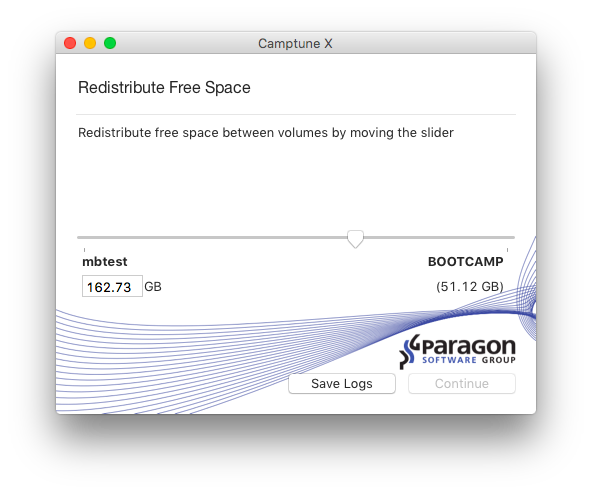 Paragon Camptune, Hard Drive Software Screenshot