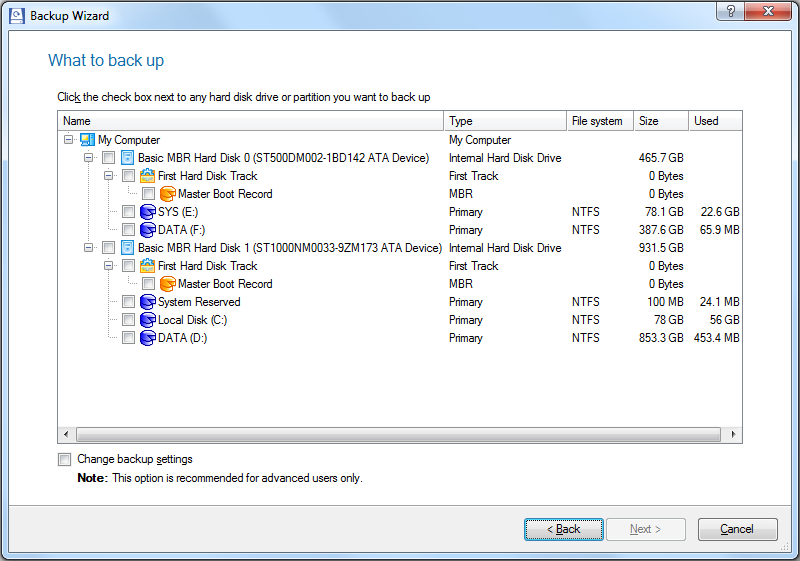 Paragon Drive Copy 14 Compact, Access Restriction Software Screenshot
