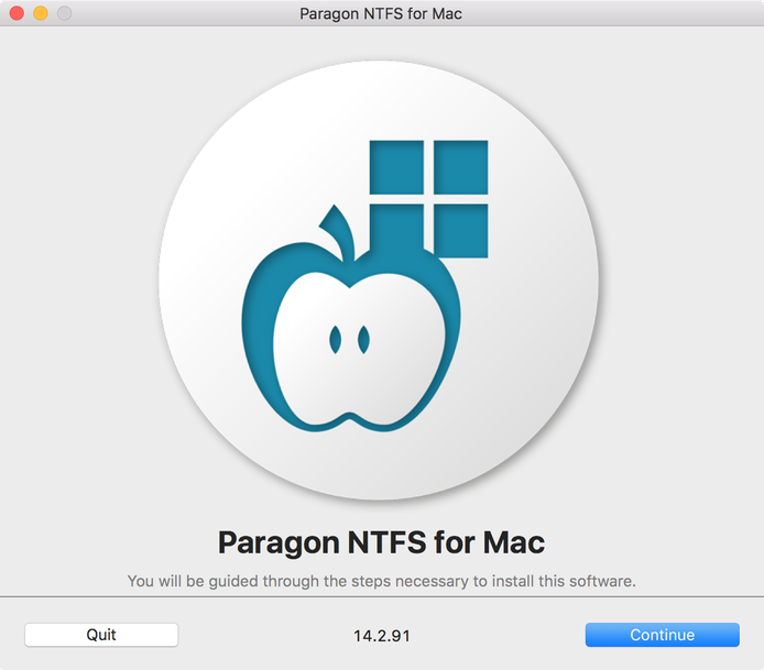 Paragon NTFS for Mac Screenshot