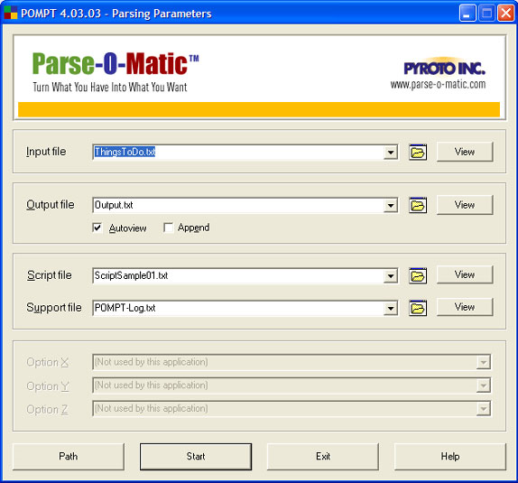 Parse-O-Matic Advanced Edition Screenshot