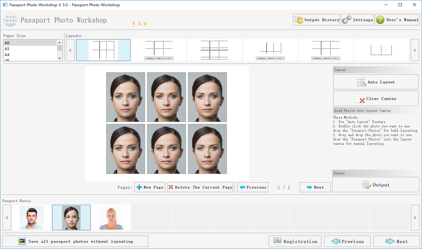 Passport Photo Workshop - Basic Edition, Photo Editing Software Screenshot