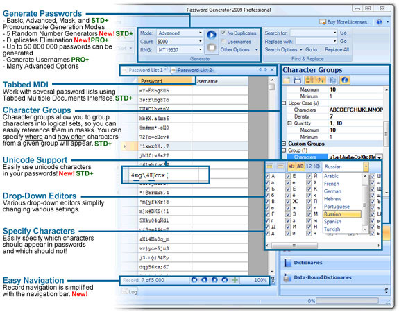 Password Generator 2009 Professional Screenshot