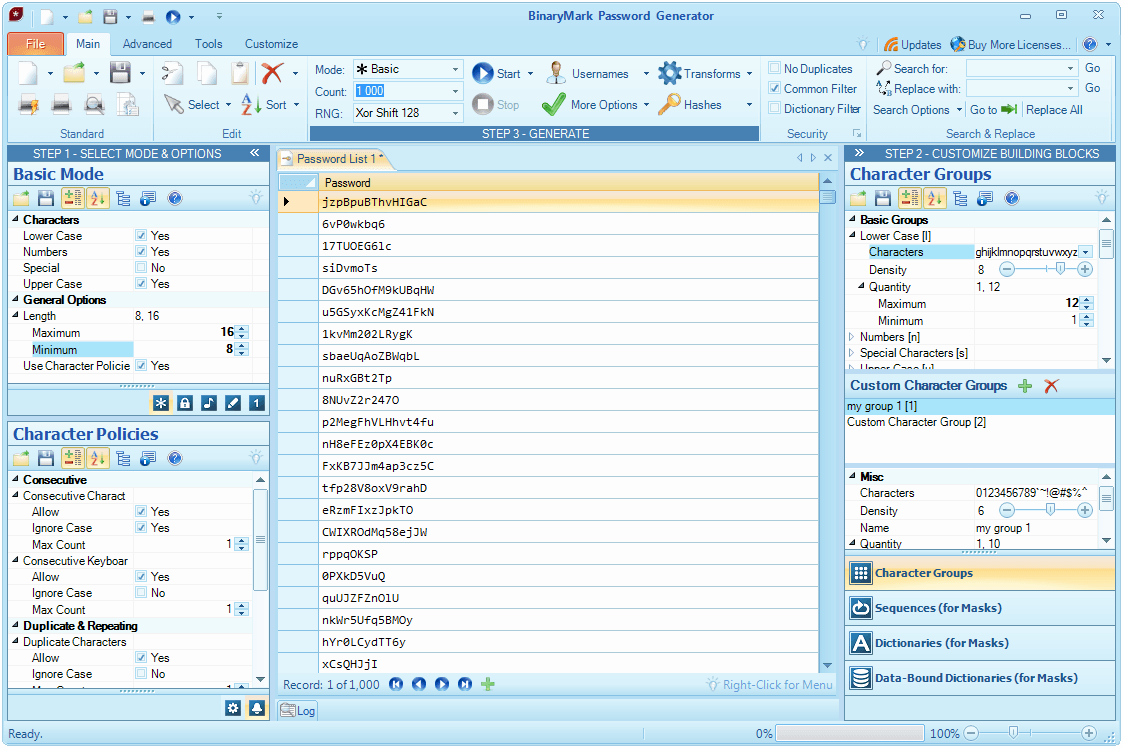 Password Generator 2016 Professional Edition Screenshot