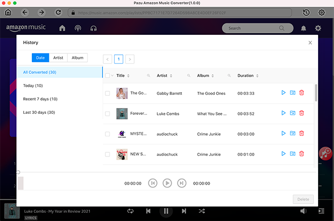 Audio Software, Pazu Amazon Music Converter for Mac & Windows Screenshot