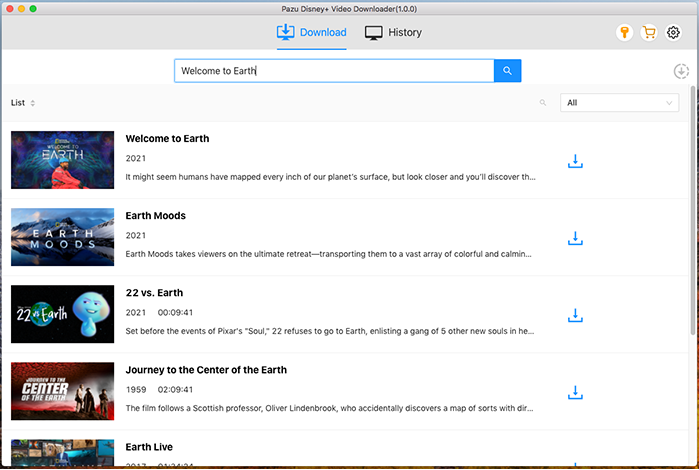 Pazu Disney+ Video Downloader for Mac&Windows Screenshot