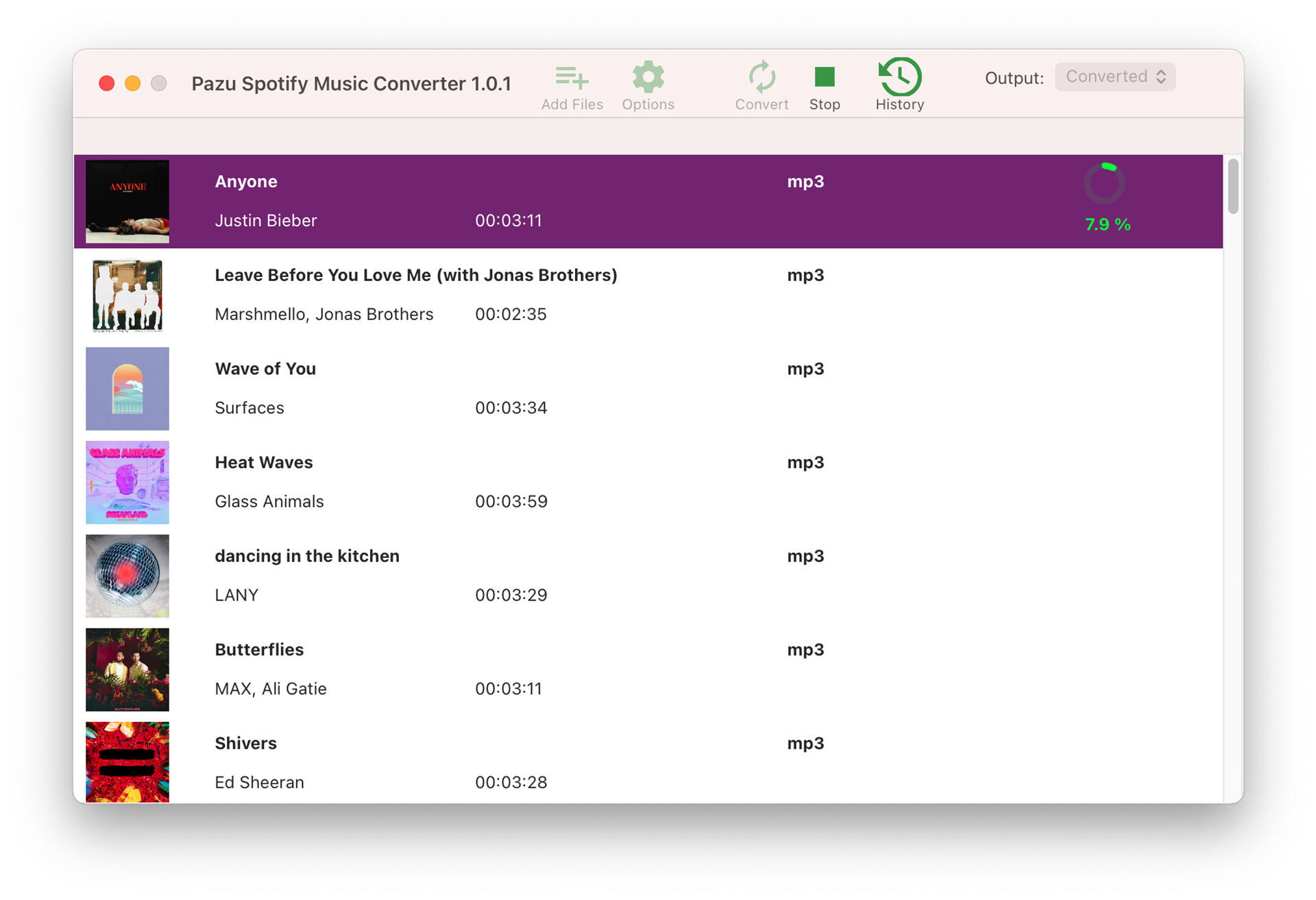 Pazu Spotify Converter for Mac&Windows, Audio Software Screenshot