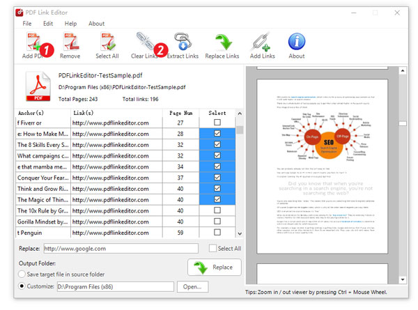 PDF Link Editor Pro, Business & Finance Software Screenshot