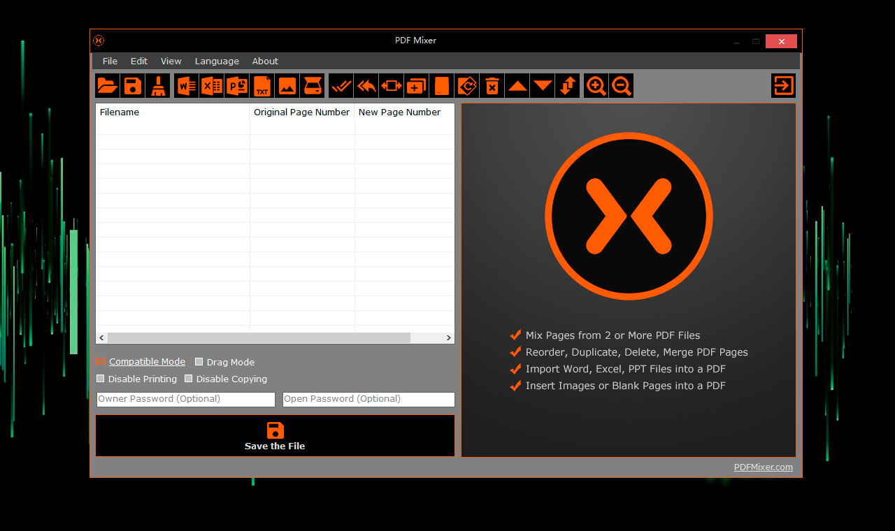 PDF Mixer PRO Screenshot
