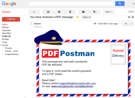 PDF Postman for Outlook Screenshot