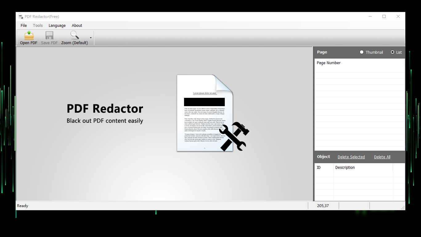 PDF Redactor PRO Screenshot
