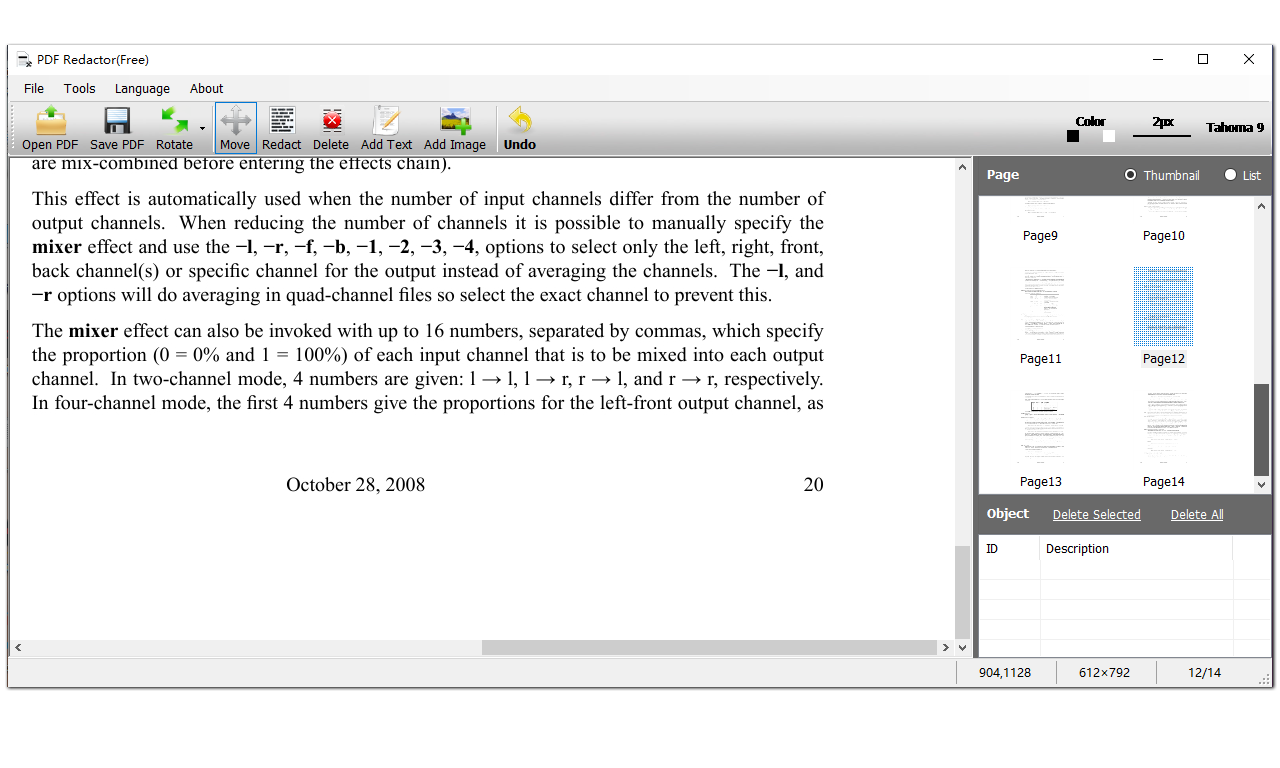 PDF Redactor Pro, PDF Utilities Software Screenshot