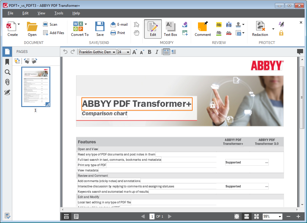 PDF Transformer+, Business & Finance Software Screenshot
